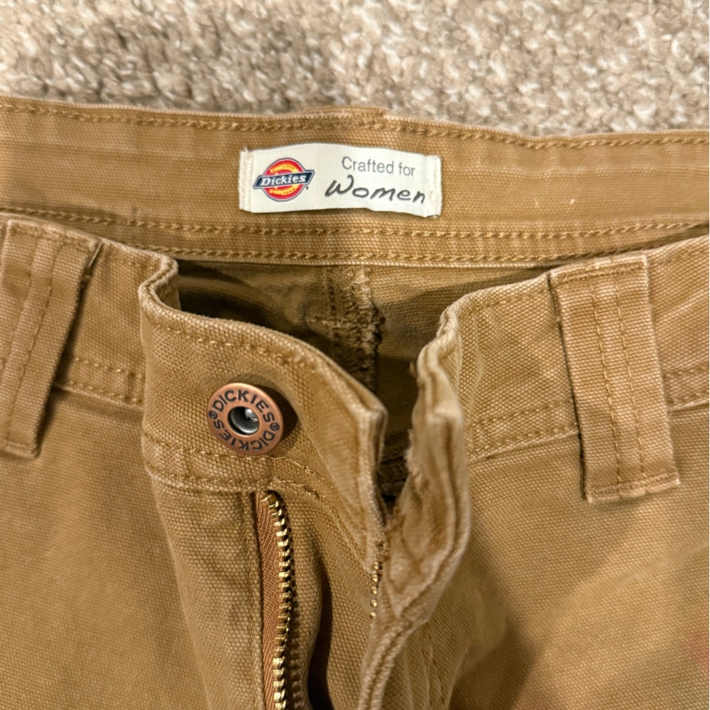Dickies Tan Paint-Splattered Carpenter Pants - Picture 2 of 4